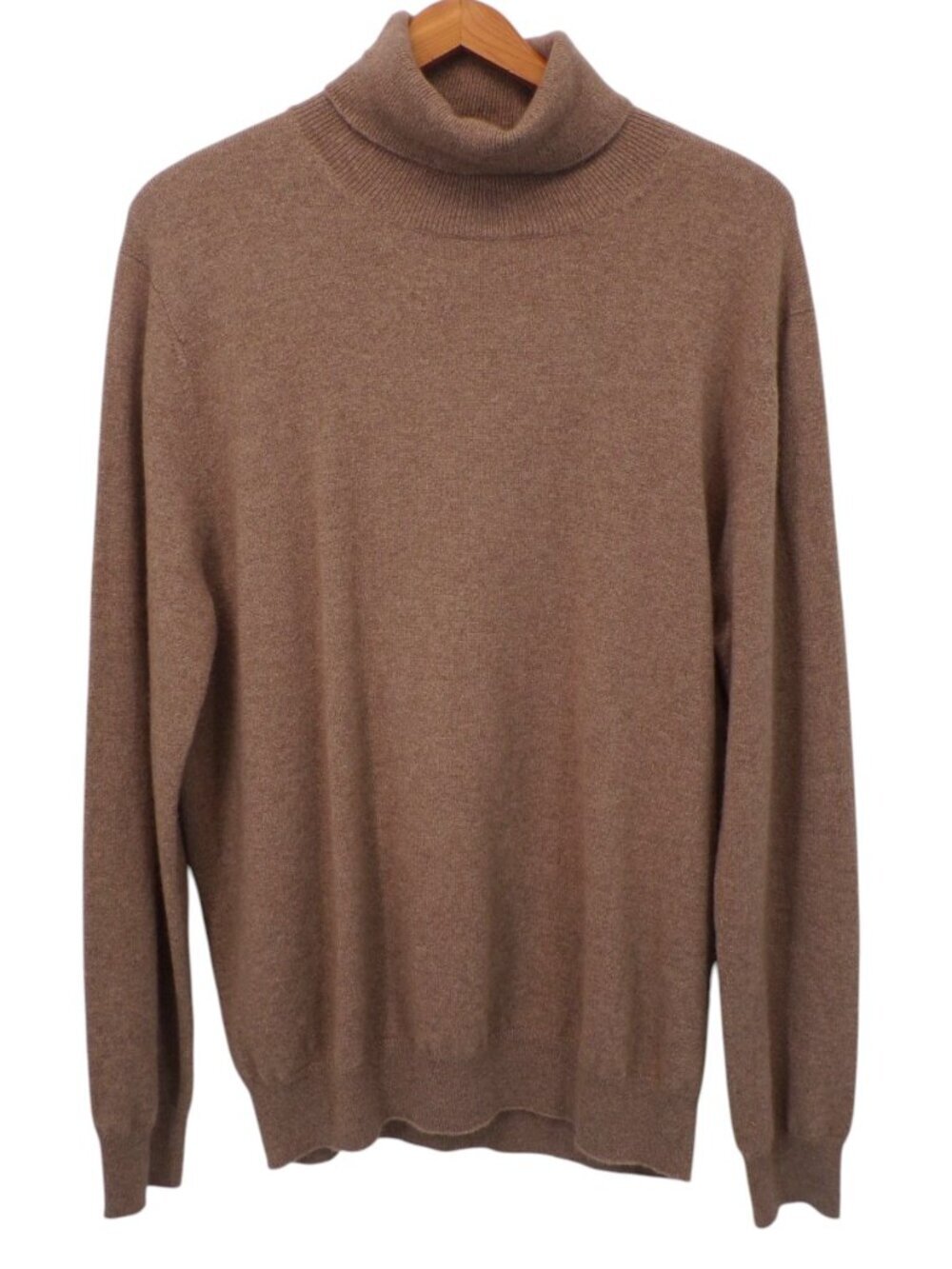 GOBI 100% Organic Cashmere Women's Turtleneck (XL) Brown Sweater
